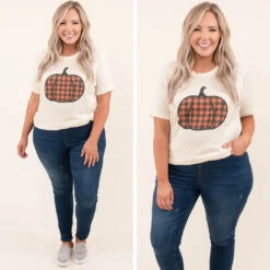 Plaid Pumpkin Tee, Natural 13 Plaid Pumpkin Tee, Natural -Deals Swish Tex Store 10 37a8f6f9 95f1 431c b3b3 9c7622c81ae8