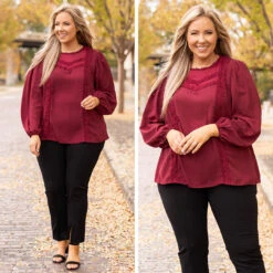Lovers And Friends Blouse, Wine -Deals Swish Tex Store 10 b698fcd7 0e7e 4aed b3ee d74bc631d827