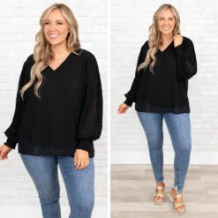 Unwritten Moments Blouse, Black -Deals Swish Tex Store 10 cf823f11 e13b 4170 ba63 c446850559cd