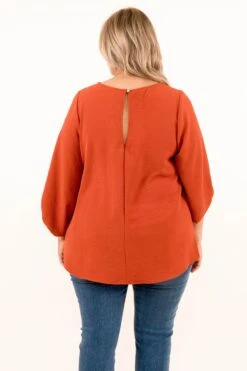 Not My Type Blouse, Rust -Deals Swish Tex Store 11 8 18280