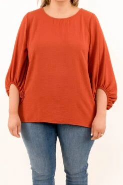 Not My Type Blouse, Rust -Deals Swish Tex Store 11 8 18281