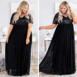Shining Like A Diamond Dress, Black -Deals Swish Tex Store 12.30 9