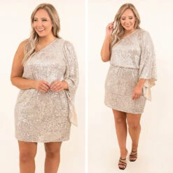 New Year's Eve Night Out Dress, Taupe -Deals Swish Tex Store 12 aae1c079 1c75 4609 8062 82480be8eddd