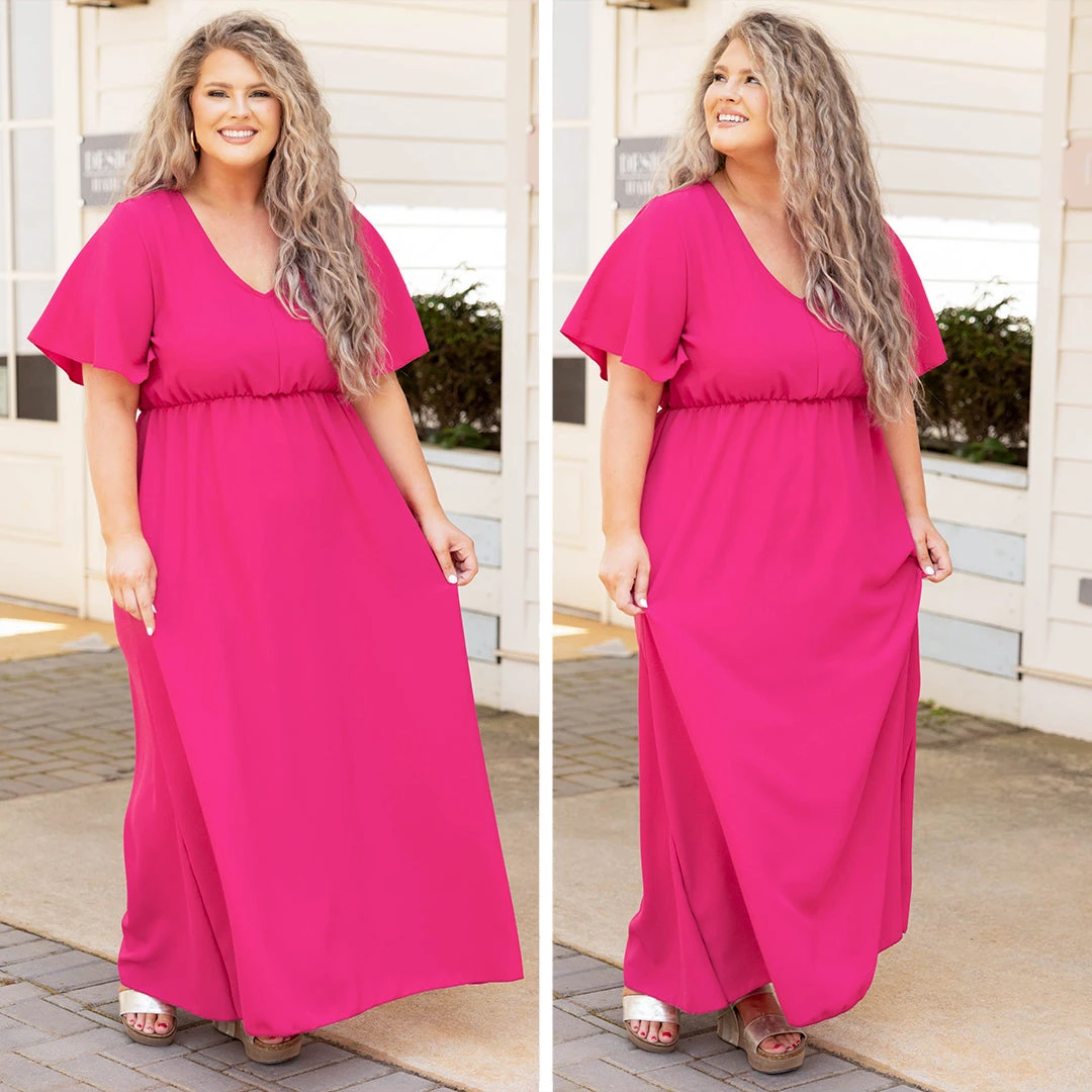 Kiss Me Baby Dress, Fuchsia 8 Kiss Me Baby Dress, Fuchsia - Image 6