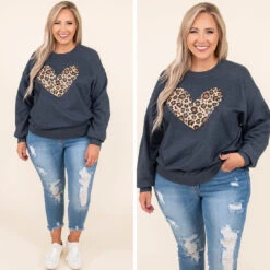 Leopard Heart Sweatshirt, Heather Gray -Deals Swish Tex Store 13 42da9393 4e7a 454f b6e9 91cc28f1ae07
