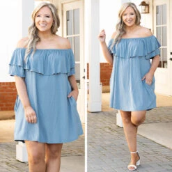 Those Springtime Blues Dress, Chambray -Deals Swish Tex Store 13 92d32d3f 538b 436f 9f3e 718a4fadbfb7