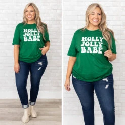 Holly Jolly Babe Tee, Evergreen -Deals Swish Tex Store 16 f916e1d5 3b77 43a0 93ed 562d70a5ce8d