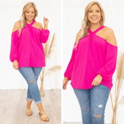 Strike My Interest Top, Hot Pink -Deals Swish Tex Store 18 27acbe84 3127 48bf a28d 3cc4d4586b6e