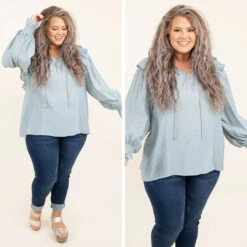 To The Moon For You Blouse, Dusty Blue -Deals Swish Tex Store 18 e6b37efb f7f4 4586 a653 9f8362868785