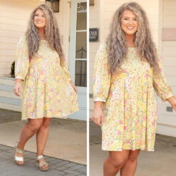 Sunny Blooms Dress, Sage-Peach -Deals Swish Tex Store 18 eb0d5d66 6de9 45d9 a3be ecbdd7798d08