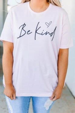 Share Kindness Tee, Pink -Deals Swish Tex Store 1B0A0796