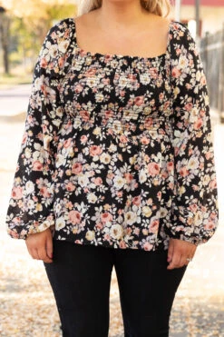 Busy Night Out Blouse, Black-Taupe -Deals Swish Tex Store 1I5A7676