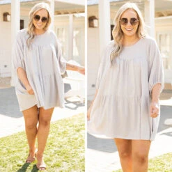 Bite Of Style Dress, Oatmeal -Deals Swish Tex Store 1 1288cdb2 9b61 404b 8e5f c5b3a95352e0