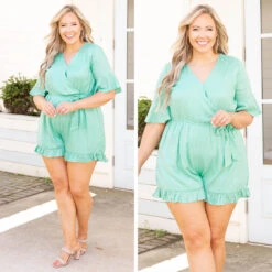 Almost Certain Romper, Mint Green -Deals Swish Tex Store 1 d2b75263 4e94 4cc5 b416 c20142cfef7a