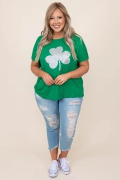 I’ve Seen Greener Days Top, Green -Deals Swish Tex Store 2 18Kim 1238