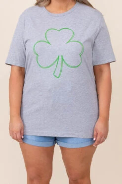 Get Your Green On Tee, Athletic Heather Gray -Deals Swish Tex Store 2 24Kim 388
