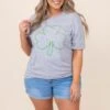 Get Your Green On Tee, Athletic Heather Gray -Deals Swish Tex Store 2 24Kim 396