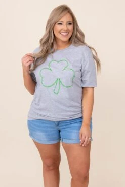 Get Your Green On Tee, Athletic Heather Gray