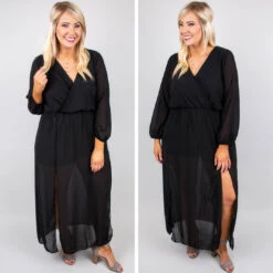 Dream Date Maxi Dress, Black -Deals Swish Tex Store 21