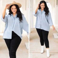 Waiting By The Wayside Top, Light Wash -Deals Swish Tex Store 21 7908387d 42cd 4e0f b6f0 8d20ff0b4b19