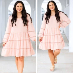 Blushing Belle Babydoll Dress, Mauve -Deals Swish Tex Store 2 d58da4c7 ee16 4ad2 8c7a bc1ddf9283bc
