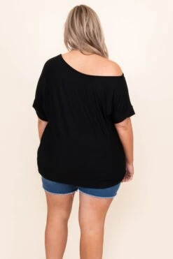 Curious Attraction Top, Black -Deals Swish Tex Store 3 24 3353