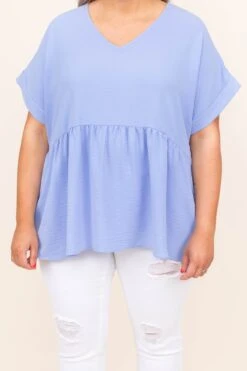 Staying Safe Top, Blue -Deals Swish Tex Store 3 24 3473