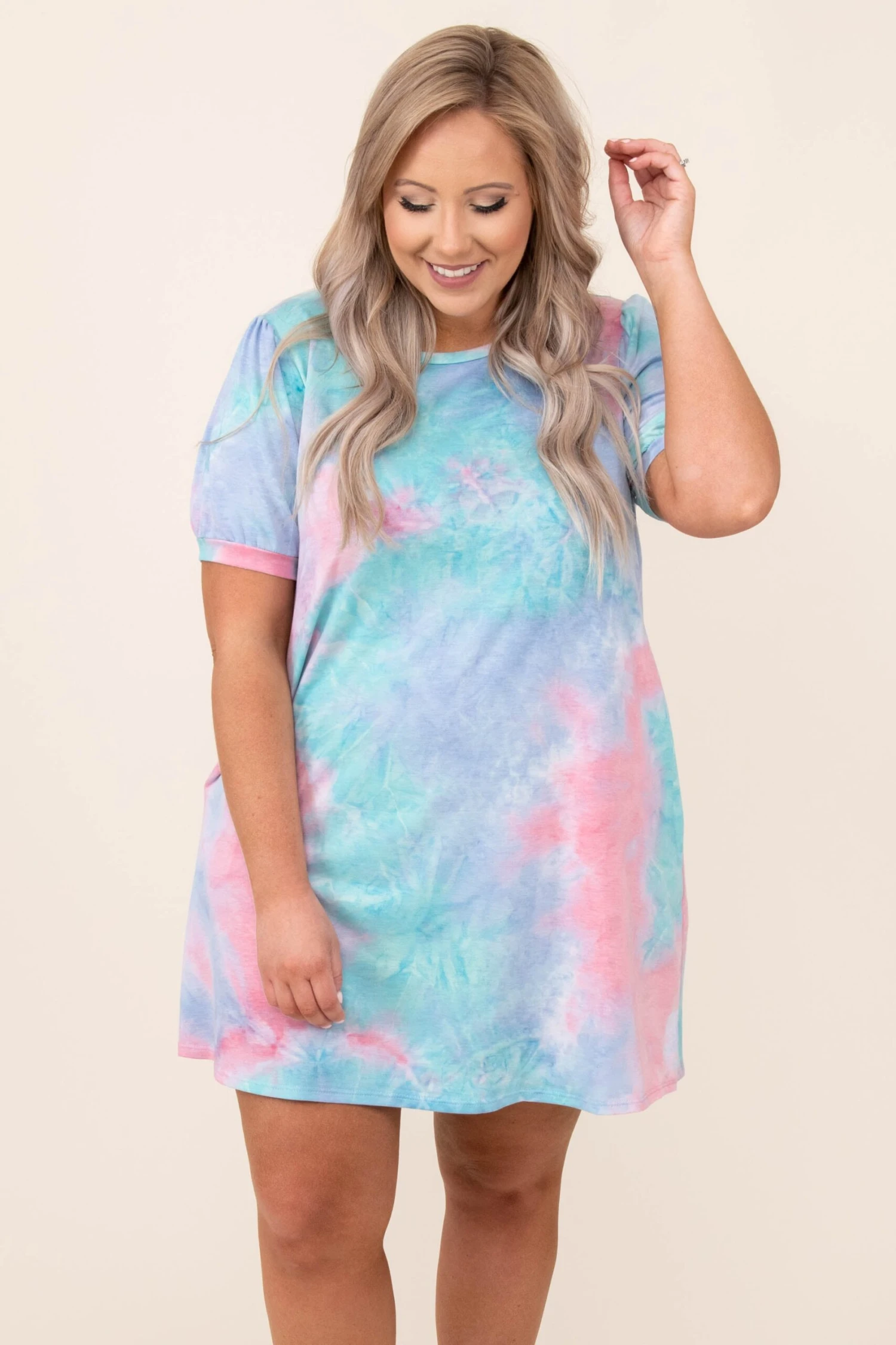 Social Flare Dress, Pink Combo 3 Social Flare Dress, Pink Combo