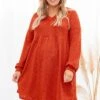 Girl Like Me Dress, Dark Rust -Deals Swish Tex Store 373A5531