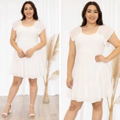 Brunch Party Dress, Ivory -Deals Swish Tex Store 3 1