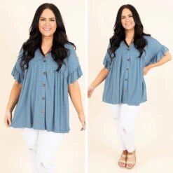 Bittersweet Beginnings Top, Blue -Deals Swish Tex Store 3 a4aba0d9 632a 4756 a1a1 8b7e43dee93e