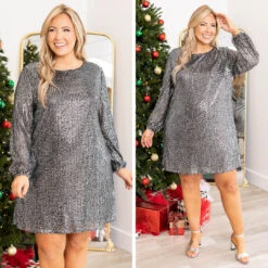 Glitter On The Floor Dress, Black-Silver -Deals Swish Tex Store 3 f169edab 1cad 4432 8c09 0f711a75864c