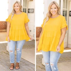 Defy The Odds Top, Marigold -Deals Swish Tex Store 4 0b0dcecb c1cc 4e26 bad3 d32ce77127b8