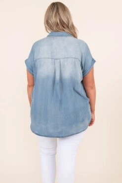 Social Wilds Top, Denim -Deals Swish Tex Store 5 25 9867