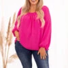 Changing Myself Blouse, Hot Pink -Deals Swish Tex Store 5E1A2367