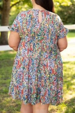 Garden District Dress, Rust Multi -Deals Swish Tex Store 5E1A2671 Edit