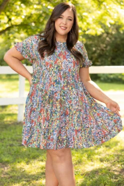 Garden District Dress, Rust Multi