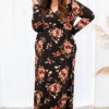 Flowers Of Fall Dress, Black