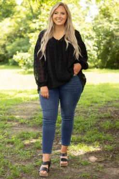 Love Is Catching Blouse, Black -Deals Swish Tex Store 5E1A3377