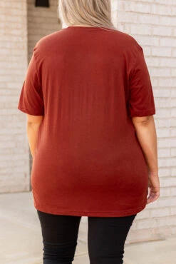 Cheetah Lips Tee, Brick -Deals Swish Tex Store 5E1A5377 Edit