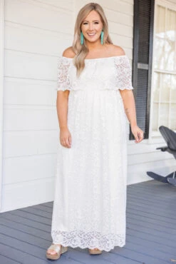 Glance Of Elegance Dress, Ivory -Deals Swish Tex Store 5E1A7344 Edit