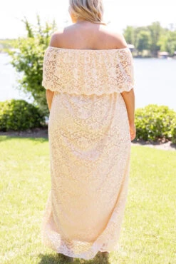 Glance Of Elegance Dress, Natural -Deals Swish Tex Store 5E1A7584 Edit