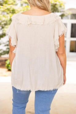 Dreaming Of A Fringe Moment Top, Oatmeal 13 Dreaming Of A Fringe Moment Top, Oatmeal -Deals Swish Tex Store 5E1A9571 Edit