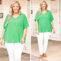 Everyday Stunning Top, Kelly Green -Deals Swish Tex Store 5 3a2b8eb3 2e84 439d bda0 9db9189bfc3d