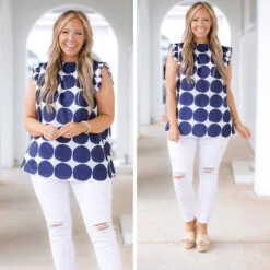 Sunshine On A Cloudy Day Top, Navy -Deals Swish Tex Store 5 d08f0a81 9b28 4cde aeb4 5d5ef55c3c2d
