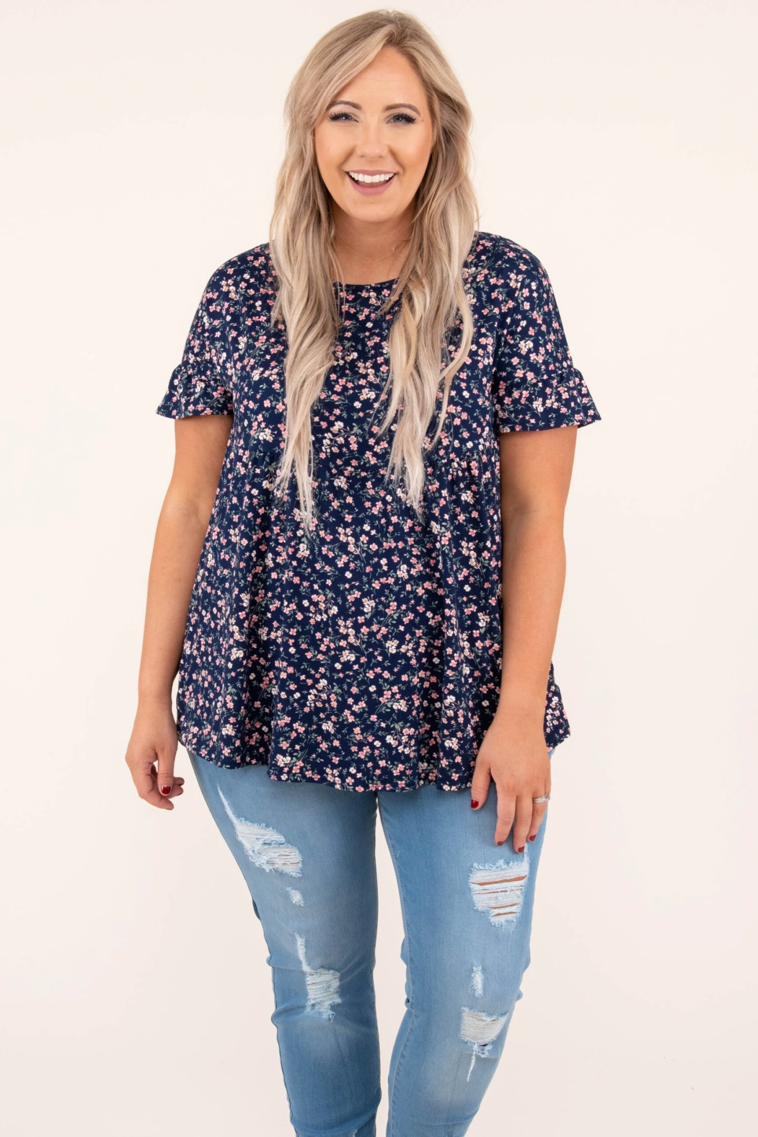 Lovely Melody Top, Navy 3 Lovely Melody Top, Navy