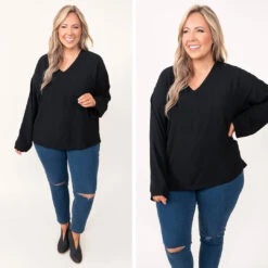 Just Wait And See Top, Black -Deals Swish Tex Store 6 43e75506 d847 4530 be43 7dc222397734