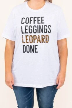 Coffee, Leggings & Leopard Tee, Ash -Deals Swish Tex Store 7 15 12456