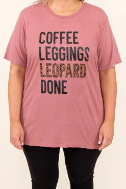Coffee, Leggings & Leopard Tee, Mauve -Deals Swish Tex Store 7 22 12766 Edit