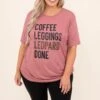 Coffee, Leggings & Leopard Tee, Mauve